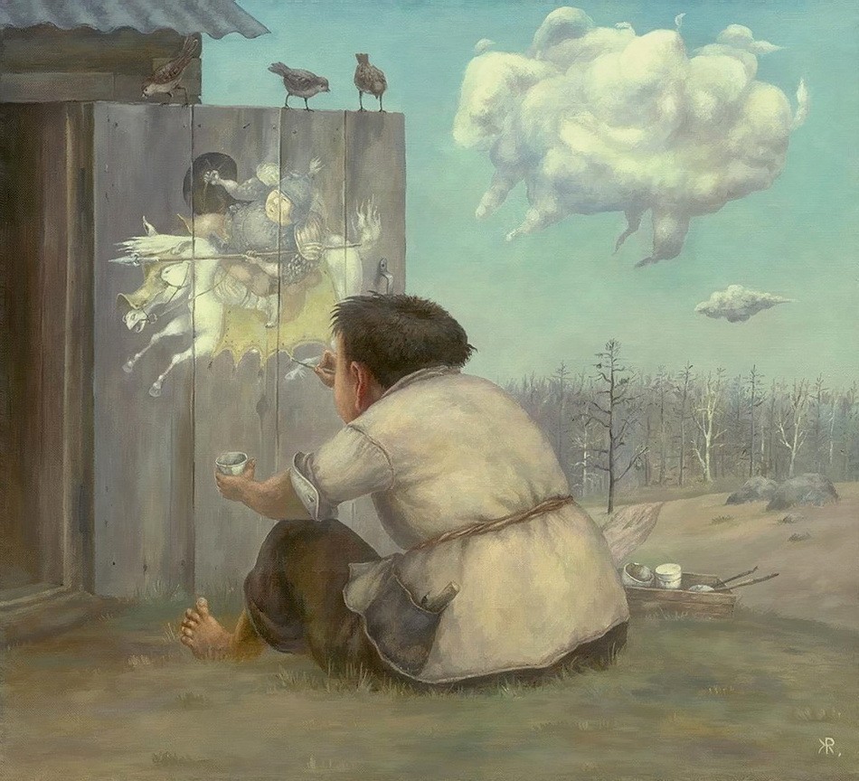 Большой мир маленьких людей бурятского художника Жамсо Раднаева
