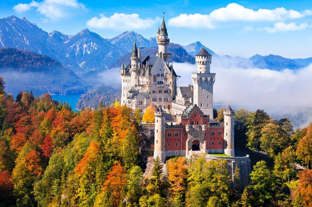 Осень в Баварии. Удивительные виды природы и замков в 4К